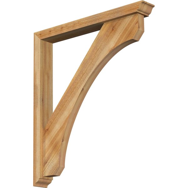Ekena Millwork Legacy Traditional Rough Sawn Bracket w/ Offset Brace, Western Red Cedar, 4"W x 30"D x 34"H BKT0402X30X34LEC01RWR - main